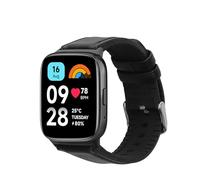 kwmobile Cinturino Pelle PU e Silicone Compatibile con Xiaomi Redmi Watch 3 Active/Redmi Watch 3 Lite Cinturino - Cinturini di Ricambio per Smartwatch nero