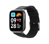 kwmobile Cinturino Pelle PU e Silicone Compatibile con Xiaomi Redmi Watch 3 Active/Redmi Watch 3 Lite Cinturino - Cinturini di Ricambio per Smartwatch blu scuro