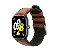kwmobile Cinturino Pelle PU e Silicone Compatibile con Xiaomi Redmi Watch 5 & 4 / Smart Band 8 Pro/Smart Band 9 Pro Cinturino - Cinturini di Ricambio per Smartwatch marrone/nero