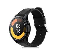 kwmobile Cinturino Pelle PU e Silicone Compatibile con Xiaomi Watch S4 / S4 Sport / S3 / S2 / Watch S1 Active/Watch 5 Active Cinturino - Cinturini di Ricambio per Smartwatch nero