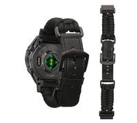 kwmobile Cinturino per Garmin 22mm Fenix 8 47mm / Tactix 8 47mm / Instinct 45mm / Epix Cinturino di Ricambio - Robusto per Smartwatch Fitness Tracker - Misura Regolabile - Design Intrecciato - nero