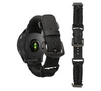 kwmobile Cinturino per Garmin Forerunner 55/158 / 245/245 Music / 645 Cinturino di Ricambio - Robusto per Smartwatch Fitness Tracker - Misura Regolabile - Design Intrecciato - nero