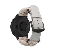 kwmobile Cinturino per Garmin Vivoactive 6 / Vivoactive 5 / Venu Sq/Amazfit GTS/Bip 3 Cinturino di Ricambio - Robusto per Smartwatch Fitness Tracker - Misura Regolabile - Design Intrecciato - crema