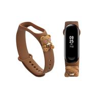 kwmobile Cinturino Ricambio Orologio Bambino Compatibile con Xiaomi Mi Band 4 / Mi Band 3 Smartwatch - Cinturini Orologi Bambini - Orsetto