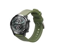 kwmobile Cinturino Ricambio Orologio Smartwatch Compatibile con Ticwatch Pro 3 / Pro 3 Lite / E3 Wristband - Cinturini Orologi Silicone e Nylon - verde scuro