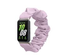 kwmobile Cinturino Ricambio Smartwatch Compatibile con Samsung Galaxy Fit 3 - Elastico Capelli Morbido viola 14-19 cm