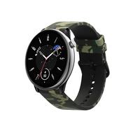 kwmobile Cinturino Silicone TPU compatibile con Huami Amazfit GTR Mini/GTS 4 Mini/GTS 3 / Amazfit Active 2 / Active Edge - Fascetta Gommata Smartwatch - camouflage nero/verde chiaro/verde scuro