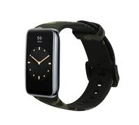kwmobile Cinturino Silicone TPU compatibile con Xiaomi Mi Band 7 Pro - Fascetta Gommata Smartwatch - camouflage nero/verde chiaro/verde scuro