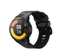 kwmobile Cinturino Silicone TPU compatibile con Xiaomi Watch S4/S4 Sport/S3/S2/Watch S1 Active/Redmi Watch 5 Active - Fascetta Gommata Smartwatch - camouflage grigio scuro/nero/grigio chiaro