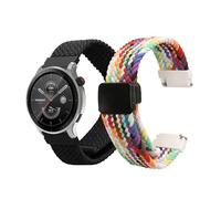 kwmobile Cinturino Smartwatch Compatibile con Huami Amazfit Bip 5 / Unity/GTR 4-2x Cinturino di Ricambio Fitness Tracker - in Nylon con Chiusura Magnetica - nero/multicolore