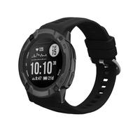 kwmobile Cinturino TPU Silicone con Fibbia Compatibile con Garmin Instinct 2S Cinturino - Cinturini 14-22 cm nero