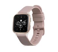 kwmobile Cinturino TPU Silicone con Fibbia Compatibile con Garmin Venu Sq 2 Music/Sq 2 / Vivoactive 6 / Vivoactive 5 Cinturino - Cinturini 14-22 cm rosa antico