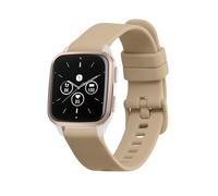 kwmobile Cinturino TPU Silicone con Fibbia Compatibile con Garmin Venu Sq 2 Music/Sq 2 / Vivoactive 6 / Vivoactive 5 Cinturino - Cinturini 14-22 cm beige