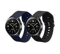 kwmobile Cinturino TPU Silicone con Fibbia Compatibile con Xiaomi Watch 2 / OPPO Watch X/Oneplus 2 Cinturino - Cinturini 15,5-23 cm nero/blu scuro