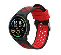 kwmobile Cinturino TPU Silicone con Fibbia Compatibile con Xiaomi Watch S4/S4 Sport/S3/S2/Watch S1 Active/Redmi Watch 5 Active Cinturino - Cinturini 14-22 cm nero/rosso
