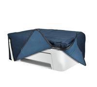 kwmobile Copertina Antipolvere Compatibile con HP DeskJet 4120e / DeskJet 4155e / 4220e - Copri Stampante in Lino - Copertura Protettiva - Grigio Blu