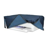 kwmobile Copertina Antipolvere Compatibile con HP Envy 6020e / Envy 6055e - Copri Stampante in Lino - Copertura Protettiva - Grigio Blu