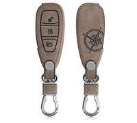 kwmobile Copri Chiave Compatibile con Ford con 3 tasti Keyless Go - Guscio Protettivo in Simil Pelle Scamosciata - Protezione Coprichiave Telecomando Auto