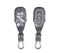 kwmobile Coprichiave Compatibile con Ford con 3 tasti Keyless Go - Cover Chiave - Guscio Protettivo Copri Telecomando Auto Similpelle - Magnolie