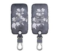 kwmobile Coprichiave Compatibile con Renault con 4 tasti Smart Key (solo Keyless Go) - Cover Chiave - Guscio Protettivo Copri Telecomando Auto Similpelle - Magnolie