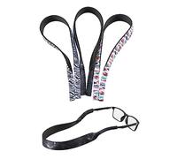 kwmobile Cordino per Occhiali Neoprene - Confezione da 3 - Corda Porta Occhiali da Sole da Vista e Sportivi - 48 x 2,5 cm - Cordoncino bianco/nero/verde