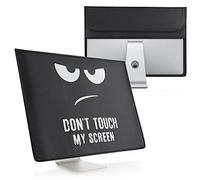 kwmobile Cover Compatibile con 20-22" Monitor - Fodero per Monitor - Copertura Antipolvere Schermo PC con 2 Tasche Extra - Bianco/Nero