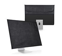 kwmobile Cover Compatibile con 24-26" Monitor - Fodero per Monitor - Copertura Antipolvere Schermo PC con 2 Tasche Extra - Nero