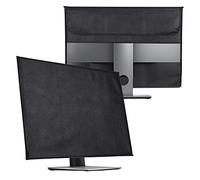 kwmobile Cover Compatibile con 27-28" Monitor - Fodero per Monitor - Copertura Antipolvere Schermo PC con 2 Tasche Extra - Nero