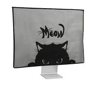kwmobile Cover Compatibile con 27-28" Monitor - Fodero per Monitor - Copertura Antipolvere Schermo PC con 2 Tasche Extra - Grigio/Nero
