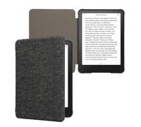 kwmobile Cover compatibile con Amazon Kindle Paperwhite (2024)/Colorsoft - Custodia a libro in tessuto - Copertina Flip Case per lettore eReader