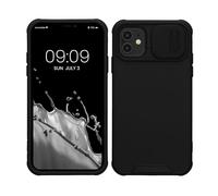 kwmobile Cover Compatibile con Apple iPhone 11 - Custodia con Protezione Fotocamera Scorrevole TPU - Back Case Anti-Scivolo Nero