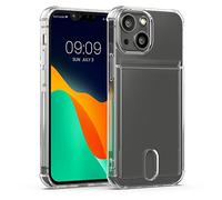 kwmobile Cover compatibile con Apple iPhone 13 mini - Crystal Case in silicone TPU - Custodia con slot per carte - trasparente