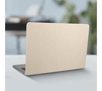 kwmobile Cover Compatibile con Apple MacBook Air 13" 2018 2019 2020 A1932 Cover - Custodia Protettiva Fronte Retro - Design Intrecciato in Pelle PU - Bianco