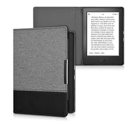 kwmobile Cover Compatibile con Kobo Aura H2O Edition 1 - Custodia a Libro in Tela e Pelle PU - Flip Case per eReader