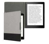 kwmobile Cover compatibile con Kobo Aura ONE - Custodia a libro in tela e pelle PU - Flip Case per eReader