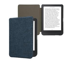 kwmobile Cover compatibile con Kobo Clara BW/Colour - Custodia a libro in tessuto - Copertina Flip Case per lettore eReader