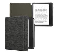 kwmobile Cover Compatibile con Kobo Libra Colour - Custodia a Libro in Tessuto - Copertina Flip Case per Lettore eReader