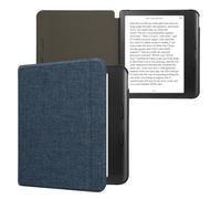 kwmobile Cover compatibile con Kobo Libra Colour - Custodia a libro in tessuto - Copertina Flip Case per lettore eReader