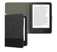 kwmobile Cover Compatibile con Tolino Shine 2 HD - Custodia a Libro in Tela e Pelle PU - Flip Case per eReader