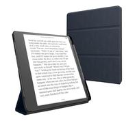 kwmobile Cover per Amazon Kindle Scribe (2022/2024) Cover - Custodia eBook Reader Verticale - Case eReader in Pelle PU - Chiusura Magnetica e Porta Penna - Blu Scuro