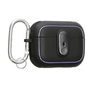 kwmobile Cover per Apple Airpods Pro 2 Case - Custodia per Airpods Pro 2 Generazione - Porta Cuffie con Chiusura Sicura - Adatta a Ricarica e Trasporto - nero/nero