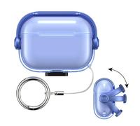 kwmobile Cover per Apple Airpods Pro 2 / Pro 1 Case - Custodia per Apple Airpods Pro 2 / Pro 1 - Cuffie In Ear - Protezione Auricolari Completa - blu/trasparente