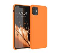 kwmobile Cover per Apple iPhone 11 Custodia - Back Case per Smartphone in Silicone TPU - Protezione Gommata - arancia fruttata