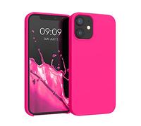 kwmobile Cover per Apple iPhone 12 mini Custodia - Back Case per Smartphone in Silicone TPU - Protezione Gommata - rosa shocking