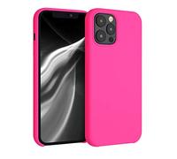 kwmobile Cover per Apple iPhone 12 Pro Max Custodia - Back Case per Smartphone in Silicone TPU - Protezione Gommata - rosa shocking