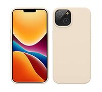 kwmobile Cover per Apple iPhone 14 Custodia - Back Case per Caricatore Wireless - Antiurto e Flessibile in Silicone TPU - crema