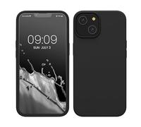 kwmobile Cover per Apple iPhone 14 Custodia - Back Case per Caricatore Wireless - Antiurto e Flessibile in Silicone TPU - nero matt