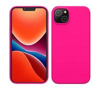 kwmobile Cover per Apple iPhone 14 Plus Custodia - Back Case per Caricatore Wireless - Antiurto e Flessibile in Silicone TPU - rosa shocking