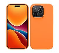 kwmobile Cover per Apple iPhone 14 Pro Custodia - Back Case per Caricatore Wireless - Antiurto e Flessibile in Silicone TPU - arancia fruttata