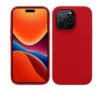 kwmobile Cover per Apple iPhone 14 Pro Custodia - Back Case per Caricatore Wireless - Antiurto e Flessibile in Silicone TPU - red cherry